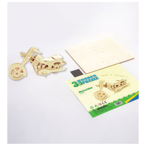 Hands Craft JP260 3D Unicorn Puzzle, Wood, Natural - 2
