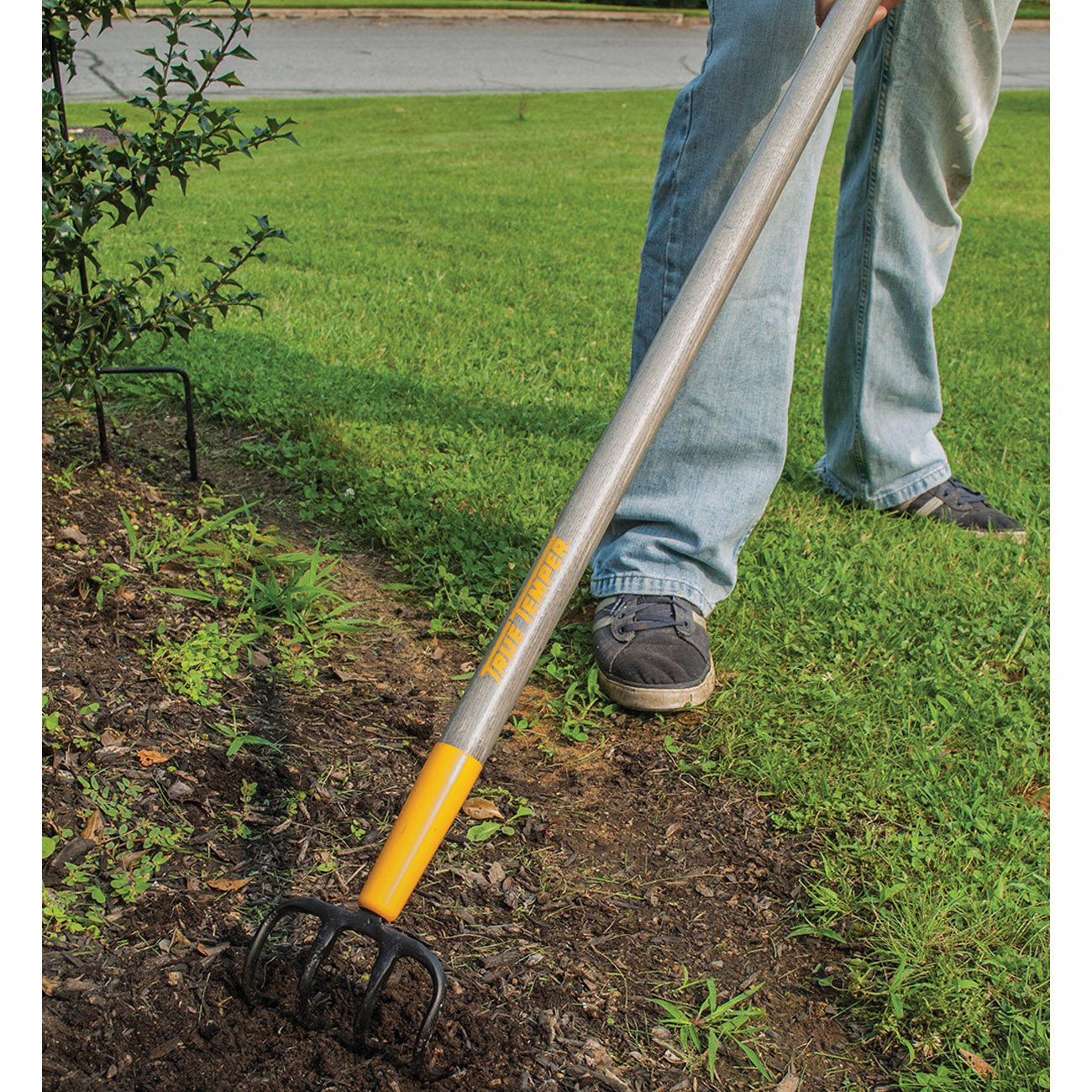 True Temper 2862100 Cultivator, 4-Tine, 5 x 4.6 in Ferrule, Hardwood Handle - 2