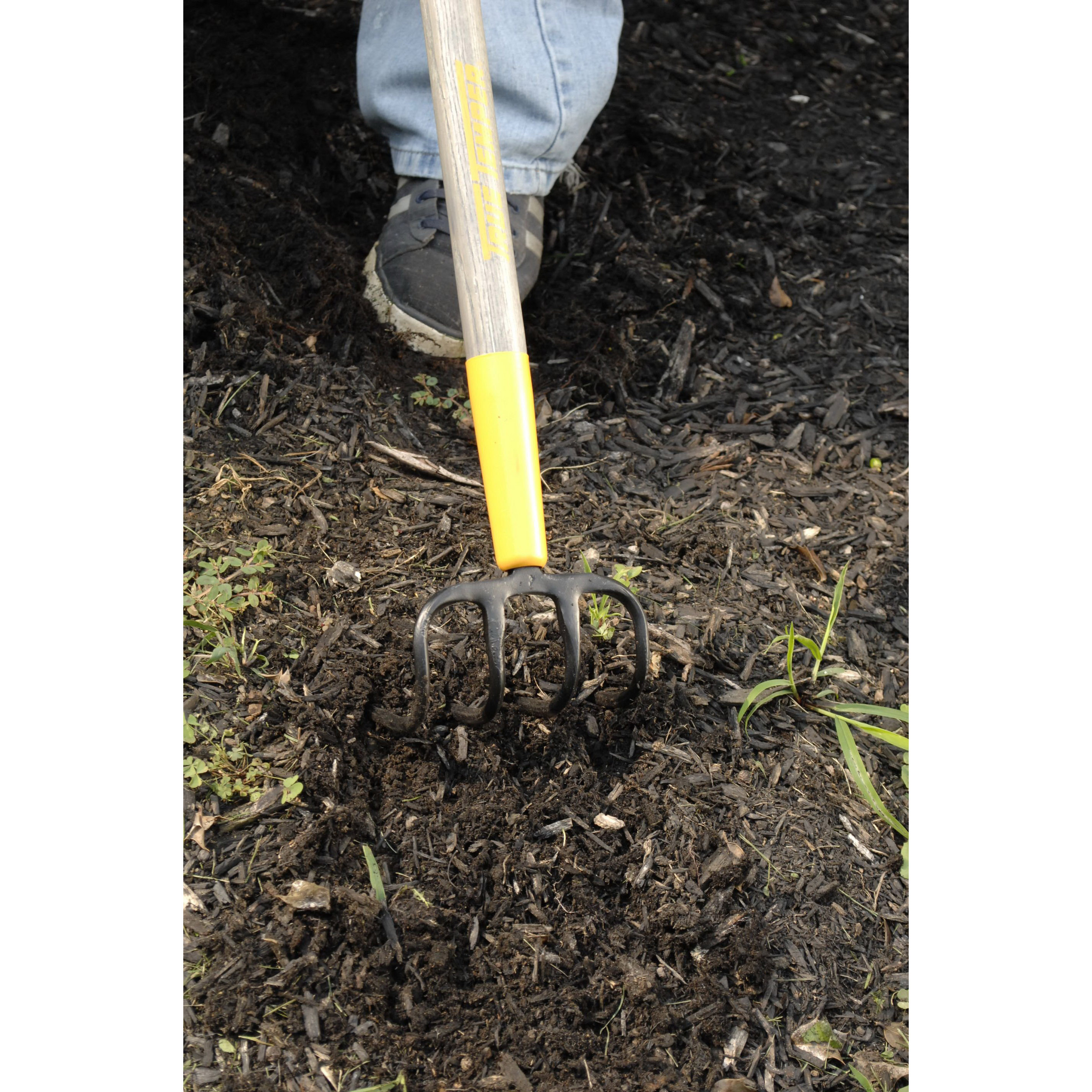 True Temper 2862100 Cultivator, 4-Tine, 5 x 4.6 in Ferrule, Hardwood Handle - 3