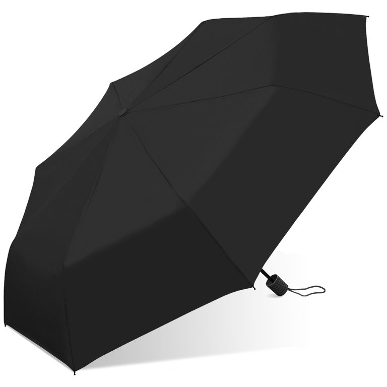Chaby International 803 Manual Super Mini Umbrella, Polyester Fabric, Black Fabric, 8-1/2 in OAH