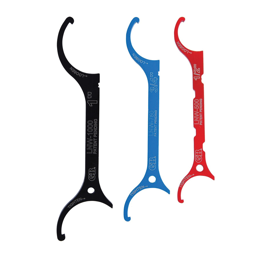 LNW-3PC Locknut Wrench Set, 3-Piece, Steel, Powder-Coated, Specifications: SAE Measurement