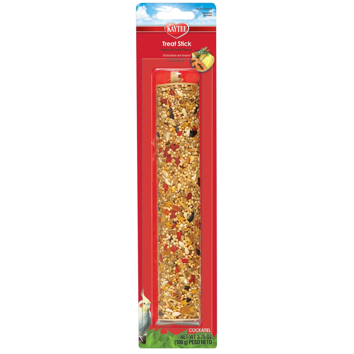 Kaytee 100037193 Bird Treat, Stick, Tropical Fruit Flavor, 3.75 oz
