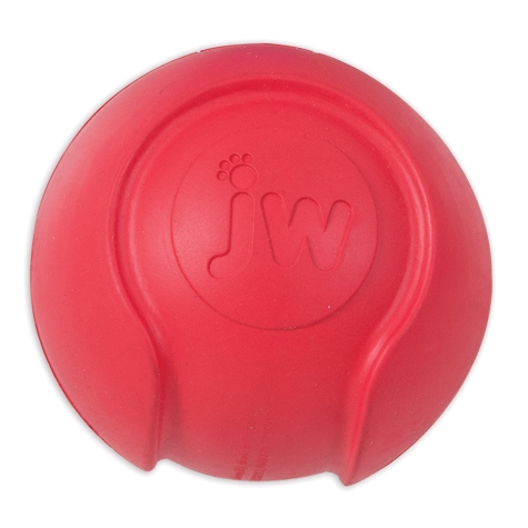 JW iSqueak 0440036 Dog Toy, M, Squeaker Toy, Bouncin Baseball, Rubber, Assorted