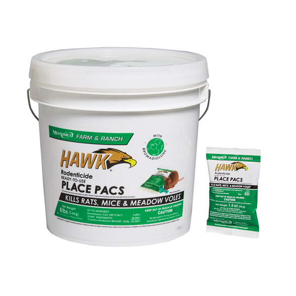 Hawk 008-31186 Rodenticide, Pellet, 1.5 oz, Place Pac