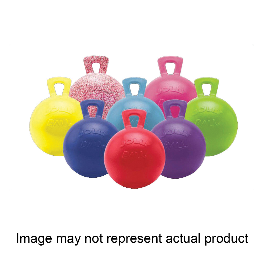 Horsemen's Pride Jolly Ball Tug-N-Toss 410A Horse Toy, Rubber, Green Apple