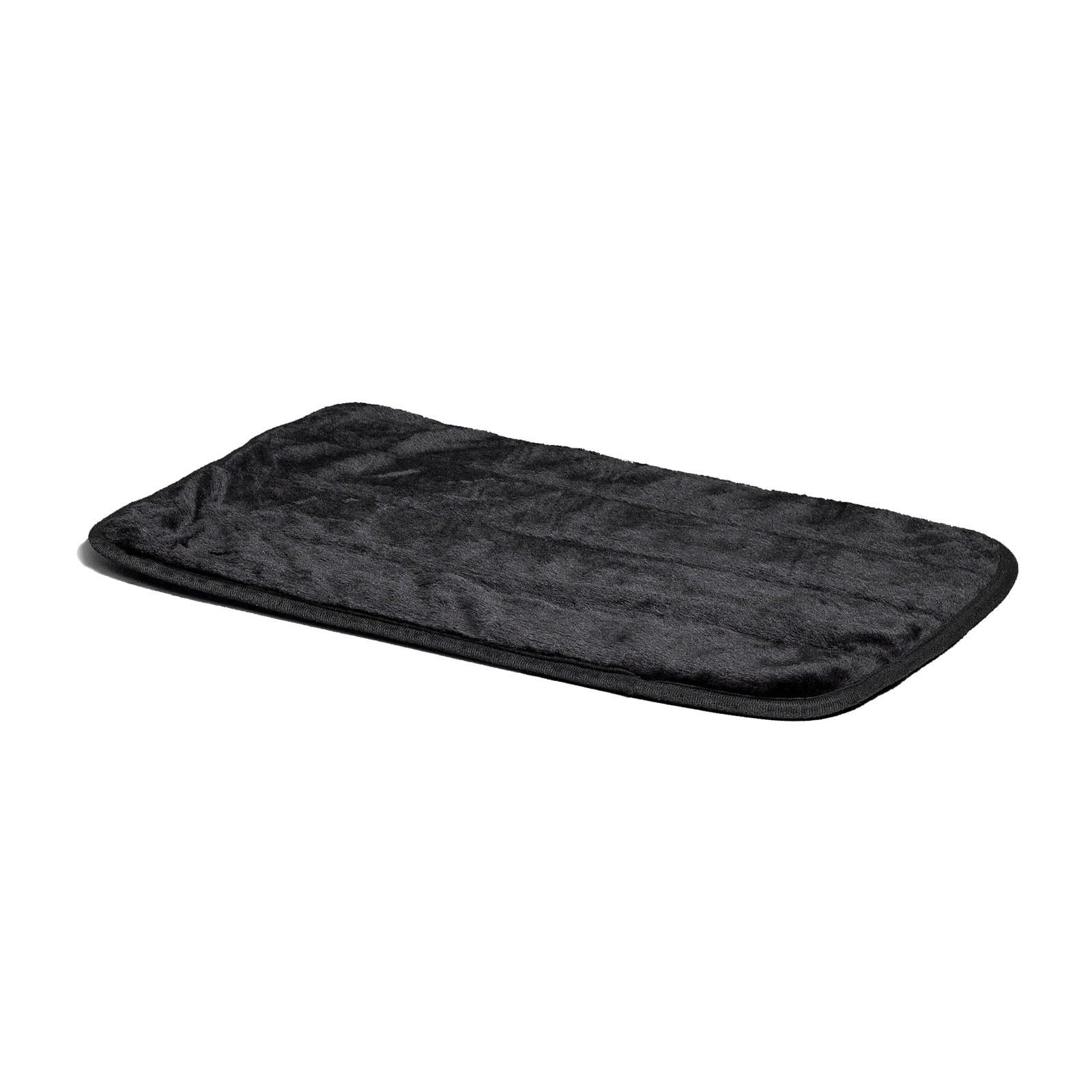 Midwest Products Quiet Time 40424-BK Pet Mat, 23 in L, 17 in W, Synthetic Fur, Black, Machine Washable