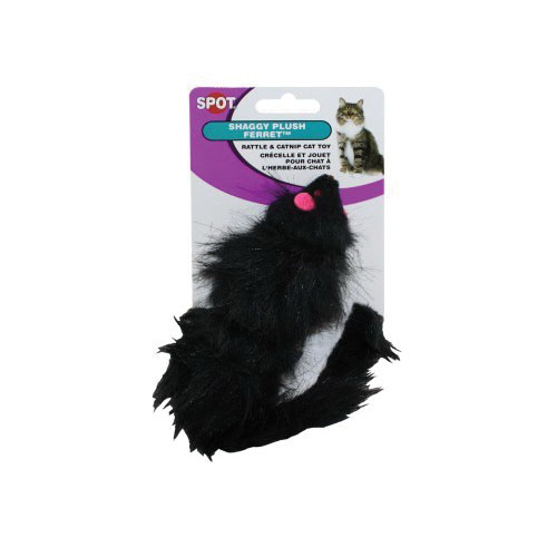 Spot 2906 Shaggy Ferret, L, Plush, Black
