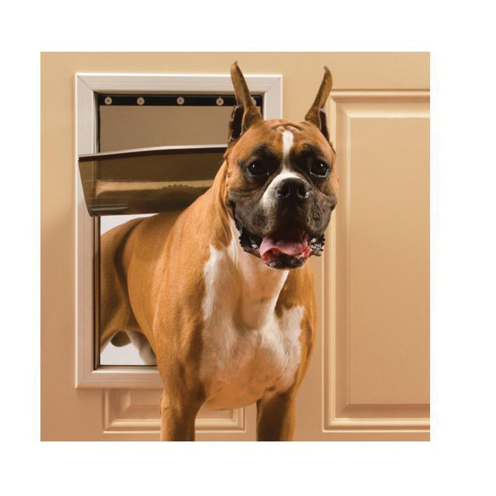 PetSafe Freedom PPA00-10859 Pet Door, 7-3/4 in W, 11-5/8 in H, Aluminum, White - 5
