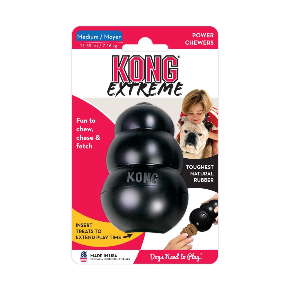 Kong Extreme K2 Dog Toy, M, Rubber, Black - 5