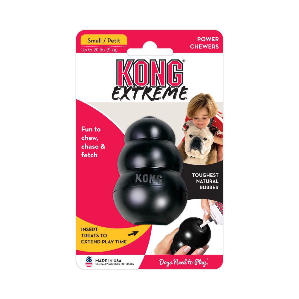 Kong Extreme K3 Dog Toy, S, Rubber, Black