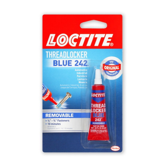 Loctite 209728 Thread Locker, Blue, Liquid, 0.2 oz Carded Tube - 1