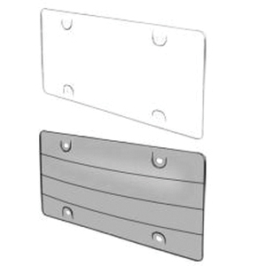 Custom Accessories 92515 License Plate Protector, 12 in L, 6 in W, Clear