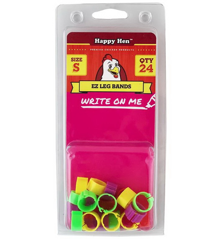 Happy Hen Treats 17130 TV1 EZ Leg Band, S, Assorted