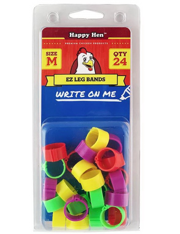Happy Hen Treats 17131 TV1 EZ Leg Band, M, Assorted