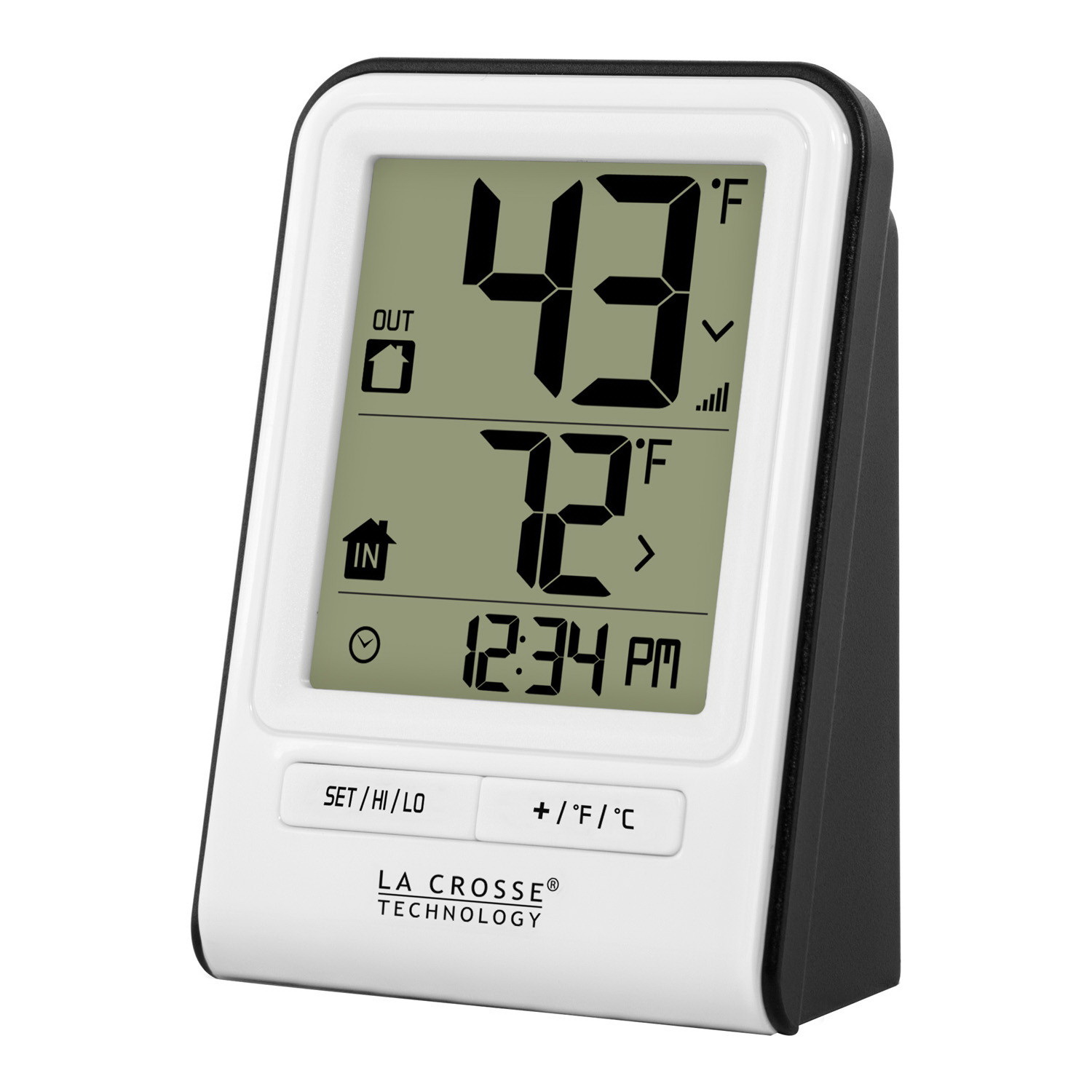 La Crosse 308-1409WT Thermometer, Battery, Digital, White - 1