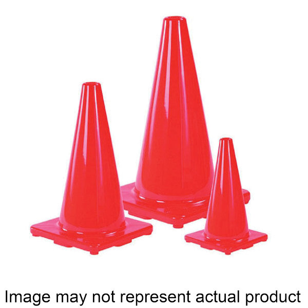 10073410 Safety Cone, 12 in H Cone, PVC Cone, Orange Cone
