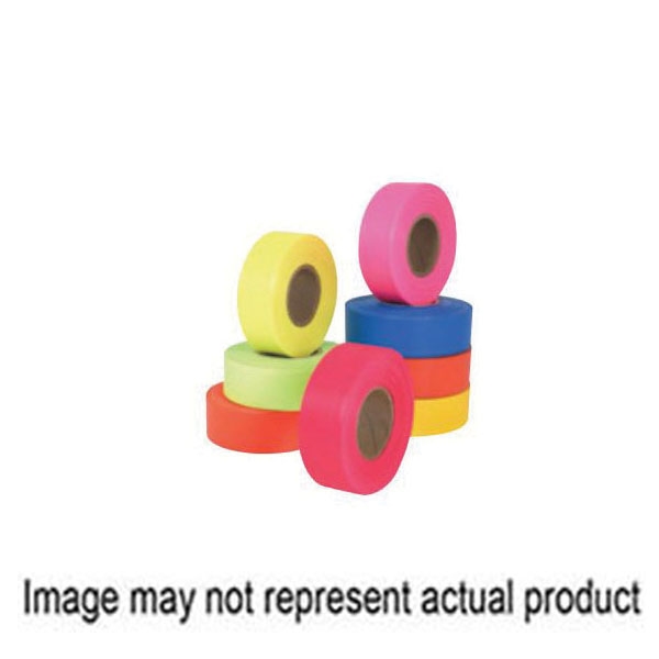 6883 Flagging Ribbon, 50 yd L, 1.18 in W, Lime Glow, PVC