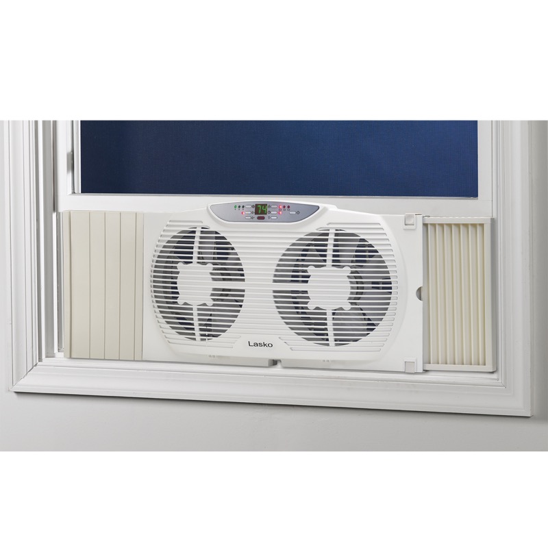 Lasko W09550 Twin Window Fan with Remote Control, 8 in Dia Blade, 3-Speed, 272 cfm Air, Electronic Control, White - 4