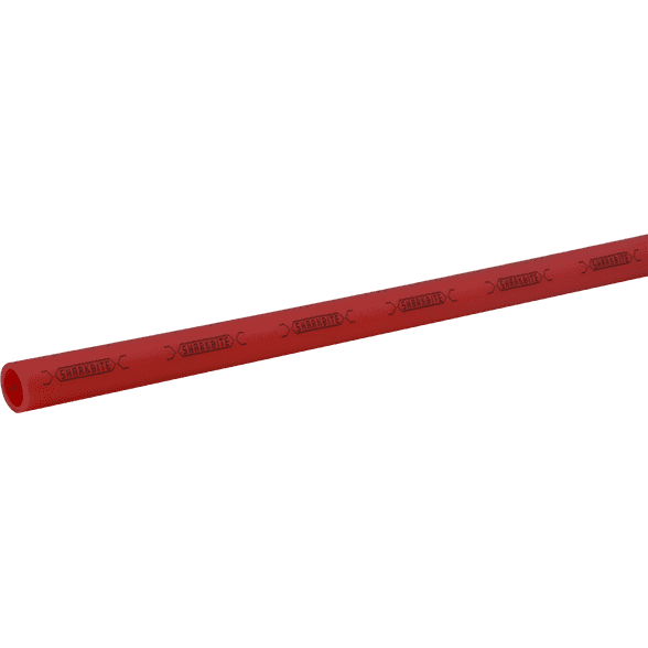 U860R2 Pipe Tubing, 1/2 in, Polyethylene, Red, 2 ft L