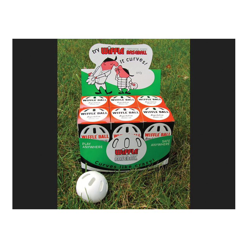 Wiffle 639C Baseball, 9 in Dia, Plastic, White