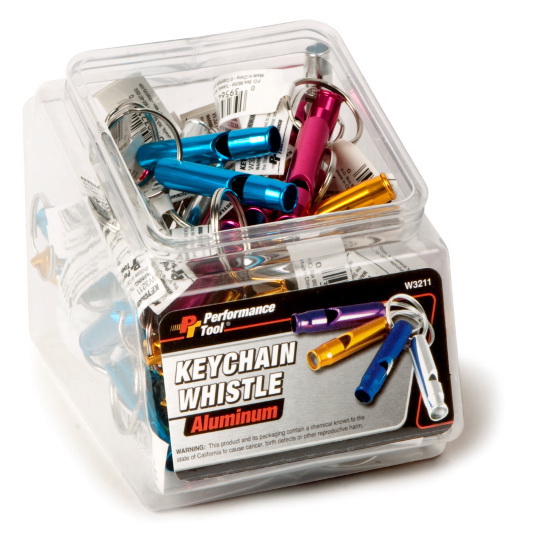Wilmar W3211 Keychain Whistle, Aluminum