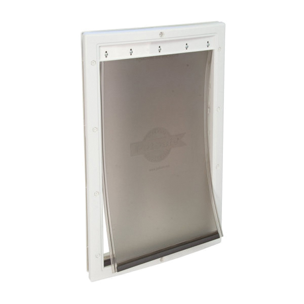 PPA00-10961 Pet Door, XL, 16 in W x 27-1/4 in H, Plastic, White