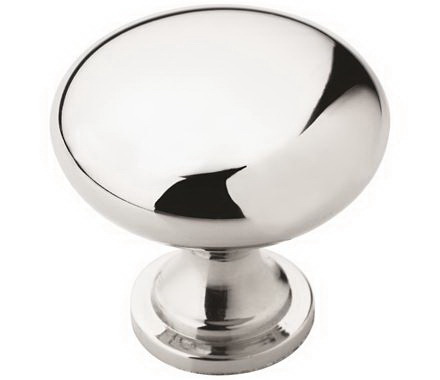 Allison Value Series BP5300526 Cabinet Knob, 1-1/8 in Projection, Zinc, Chrome