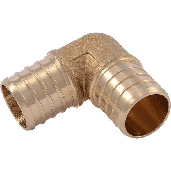 SharkBite UC260LF Pipe Elbow, 1 in, Barb, 90 deg Angle, Brass, 80 to 160 psi Pressure