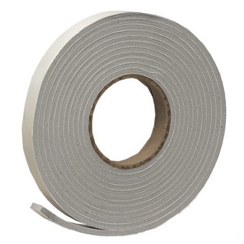 Frost King V460H Foam Tape, 3/8 in W, 60 ft L, 3/16 in Thick, Vinyl, Gray