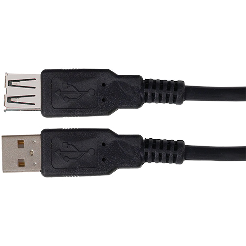 RCA TPH522R Extension Cable, Micro USB, Black