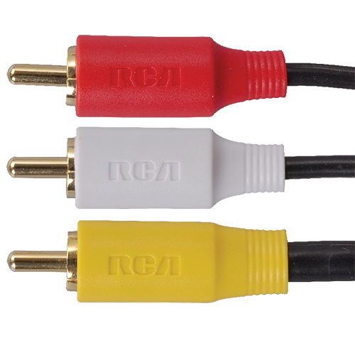 RCA VH84R Dubbing Cable, Black Sheath, 6 ft L