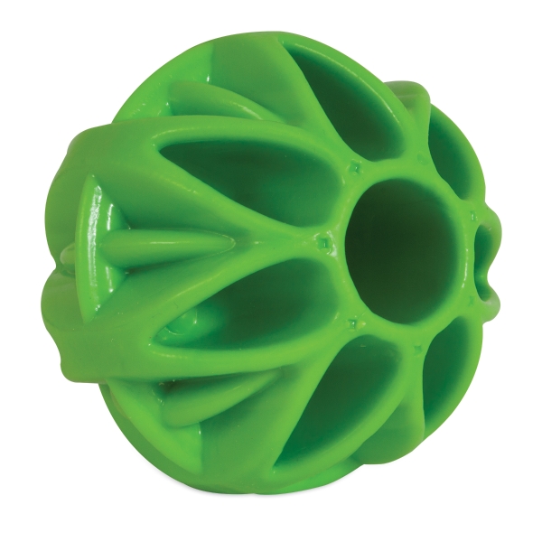 JW MegaLast 46302 Dog Toy, L, Ball, Megalastomer, Blue/Green/Red