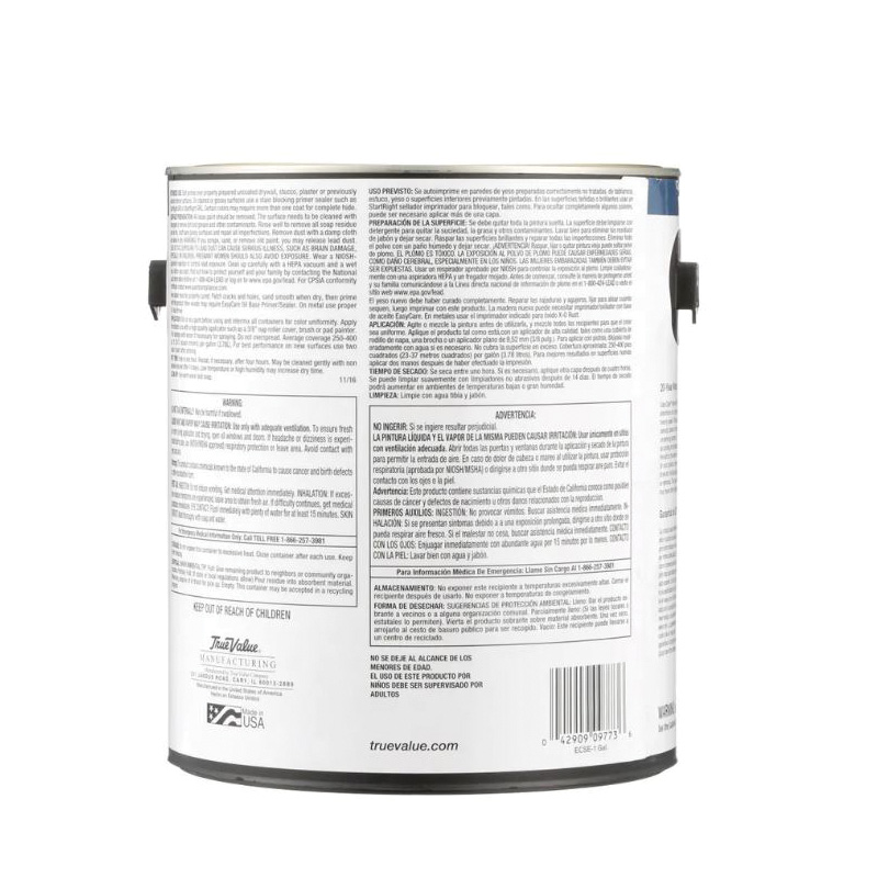 EasyCare ECSE1-GL Interior Paint, Latex, White, Satin, 1 gal