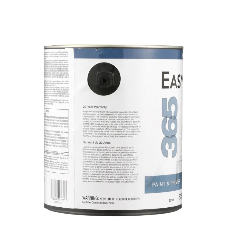 EasyCare ECSE1-GL Interior Paint, Latex, White, Satin, 1 gal