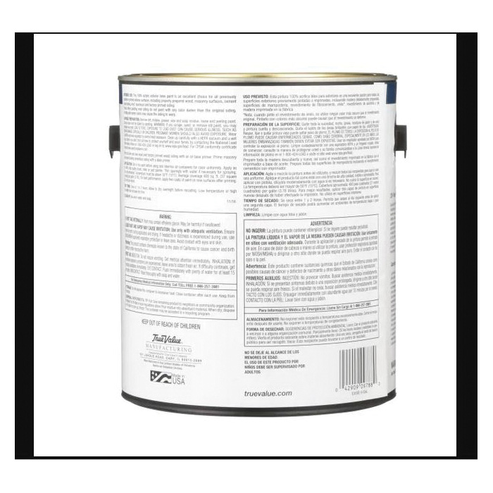 EasyCare EXSE9-GL Latex Paint, Satin, White, 1 gal