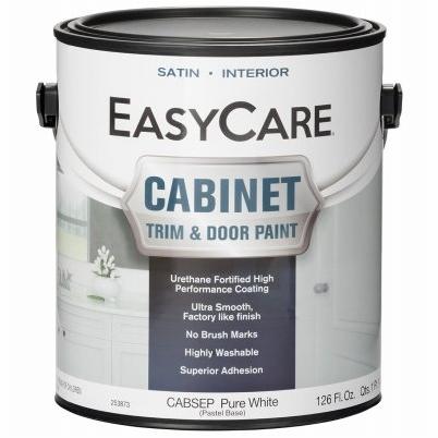True Value CABSEP-GL Cabinet/Door and Trim Paint, Water Base, Satin Sheen, White, 1 gal