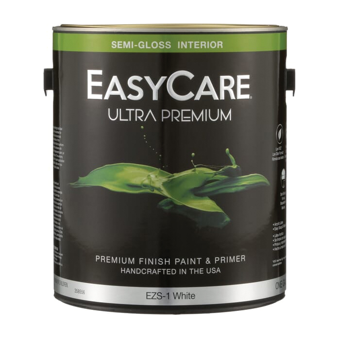 EasyCare Ultra Premium EZ Series EZS1-GL Interior Paint, Semi-Gloss Sheen, White, 1 gal