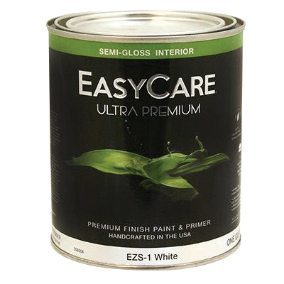 EasyCare Ultra Premium EZ Series EZS1-QT Interior Paint, Semi-Gloss Sheen, White, 1 qt
