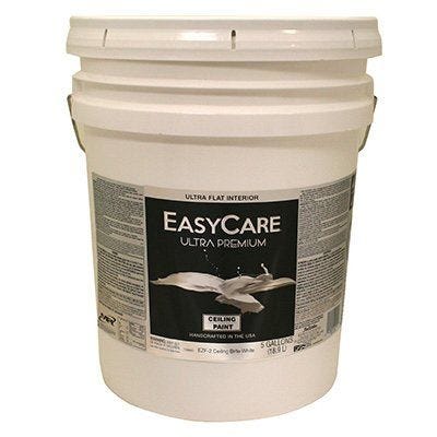 EasyCare EZF2-QT Ceiling Paint, Flat, White, 1 qt, Latex Base
