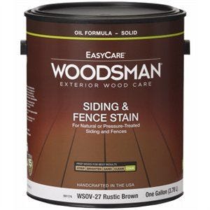 EasyCare WSOV27-GAL Exterior Stain, Flat, Rustic Brown, Liquid, 1 gal