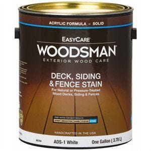 EasyCare ADS1-GL Exterior Stain, Flat, White, Liquid, 1 gal