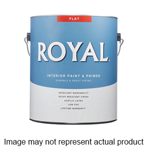 Interior Paint, Royal, Semi-Gloss Sheen, White, 1 gal - 1