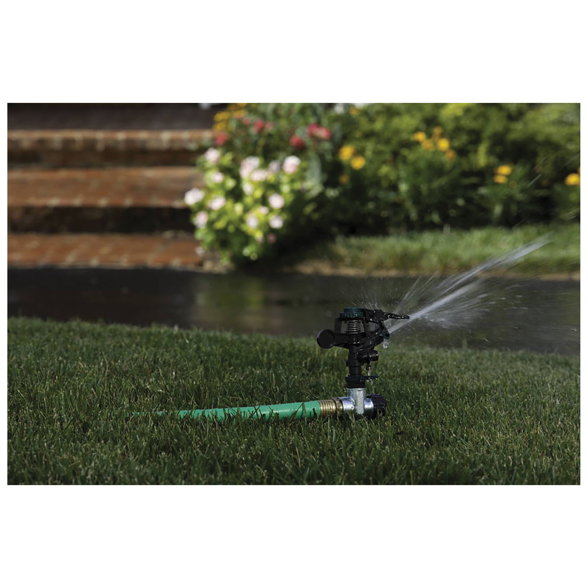 Pulsating Sprinkler, Melnor, 85 ft, Circular, Plastic - 2