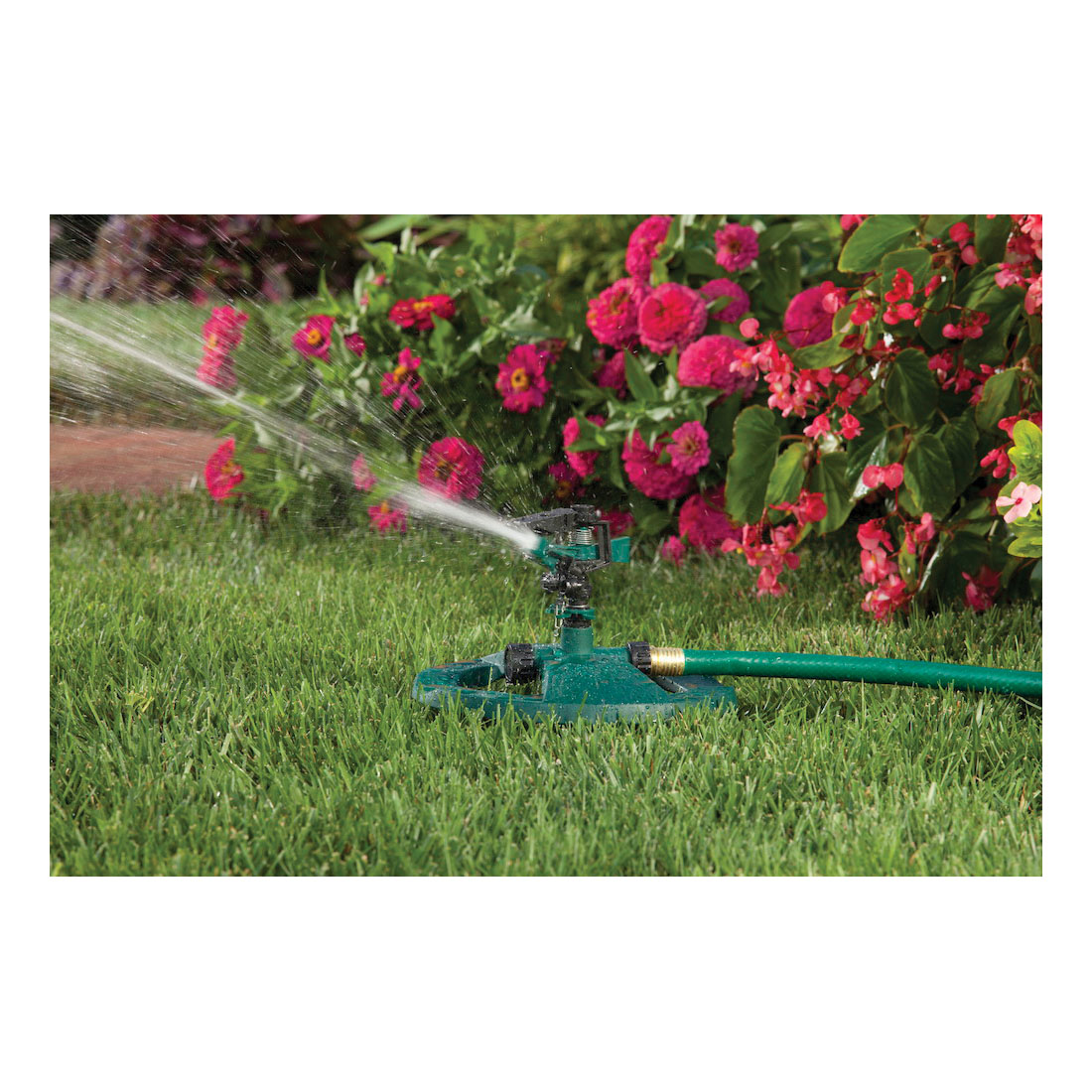 Pulsating Sprinkler, Melnor, 85 ft, Circular, Adjustable Nozzle, Plastic - 2