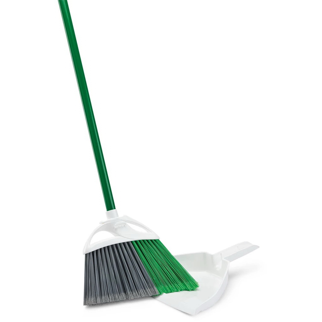 PRECISION ANGLE Series 206 Bristle, 10-1/2 in Sweep Face, 5 in L Trim, PET Bristle, 53 in L, Steel