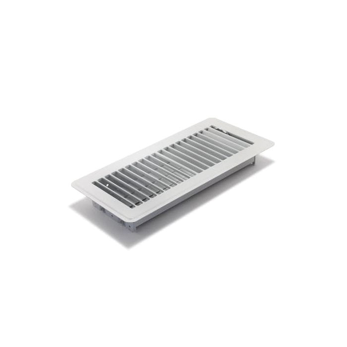 Floor Register, Accord Pro, 4in x 14 in W, Steel, White - 2