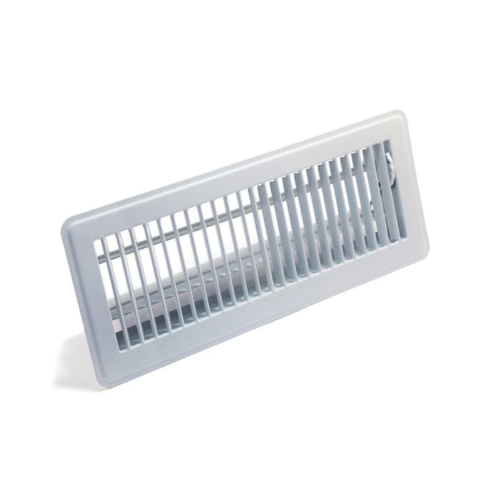 Floor Register, Accord Pro, 4in x 14 in W, Steel, White - 3
