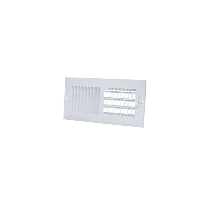 Sidewall/Ceiling Register, Accord Pro, 4in x 8 in W, 2-Way, Steel, White - 3