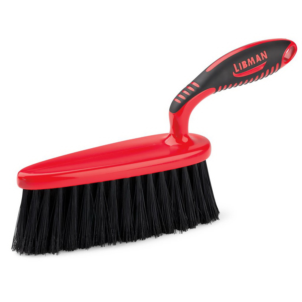 526 Work Bench Dust Brush, 2 in L Trim, PET, 7 in W Brush, 14-1/4 in OAL, Red