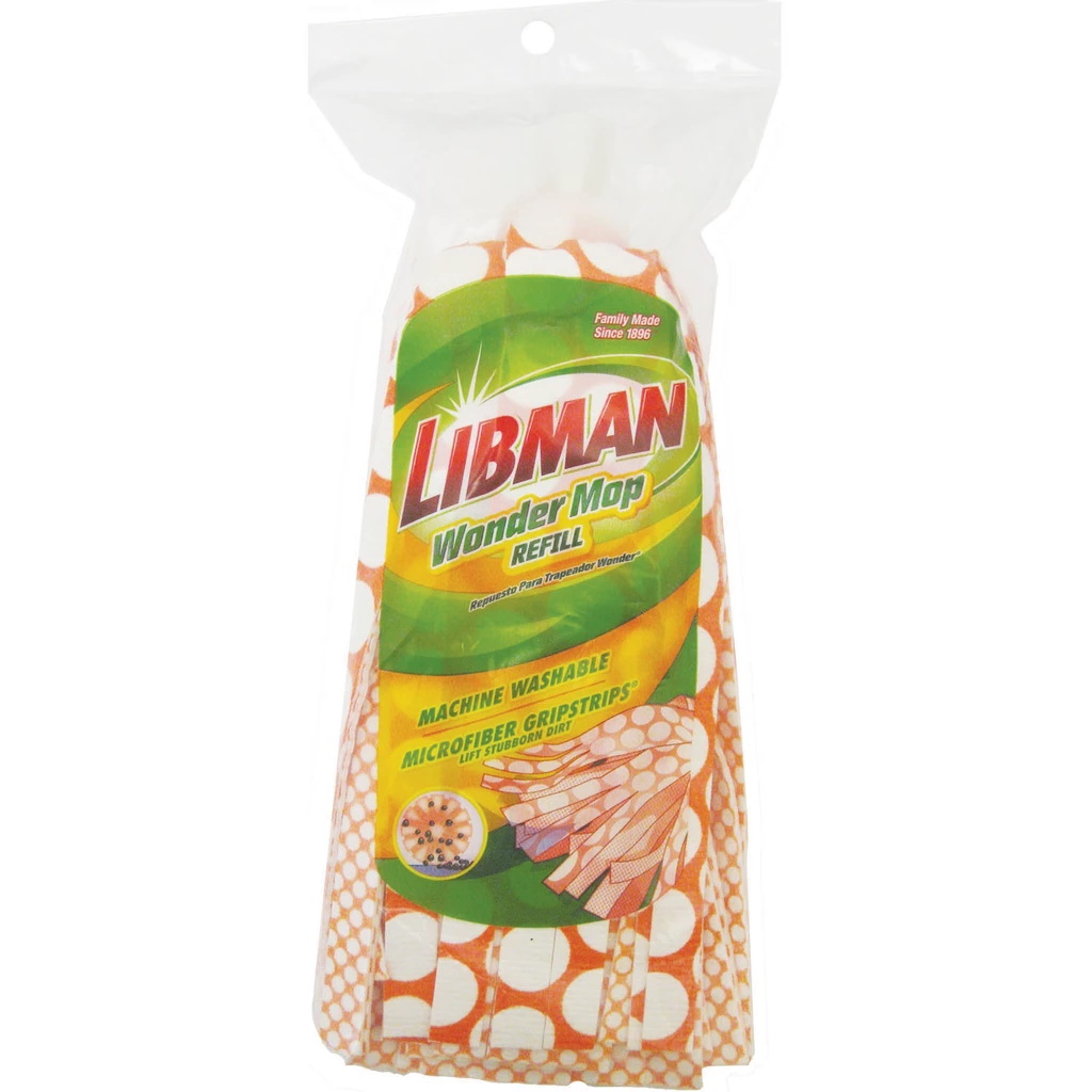 LIBMAN Wonder Series 2001 Mop Refill, Microfiber, Orange - 2